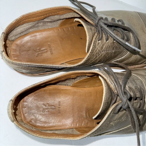 Frye Paul Bal Cap Toe Taupe Oxford Sz 11 Lace Ups - Picture 10 of 11